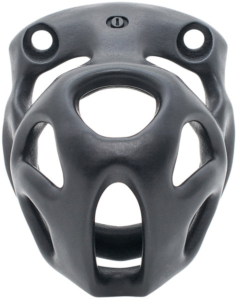 Black Hera chastity cage in XS size with a hexlock system.