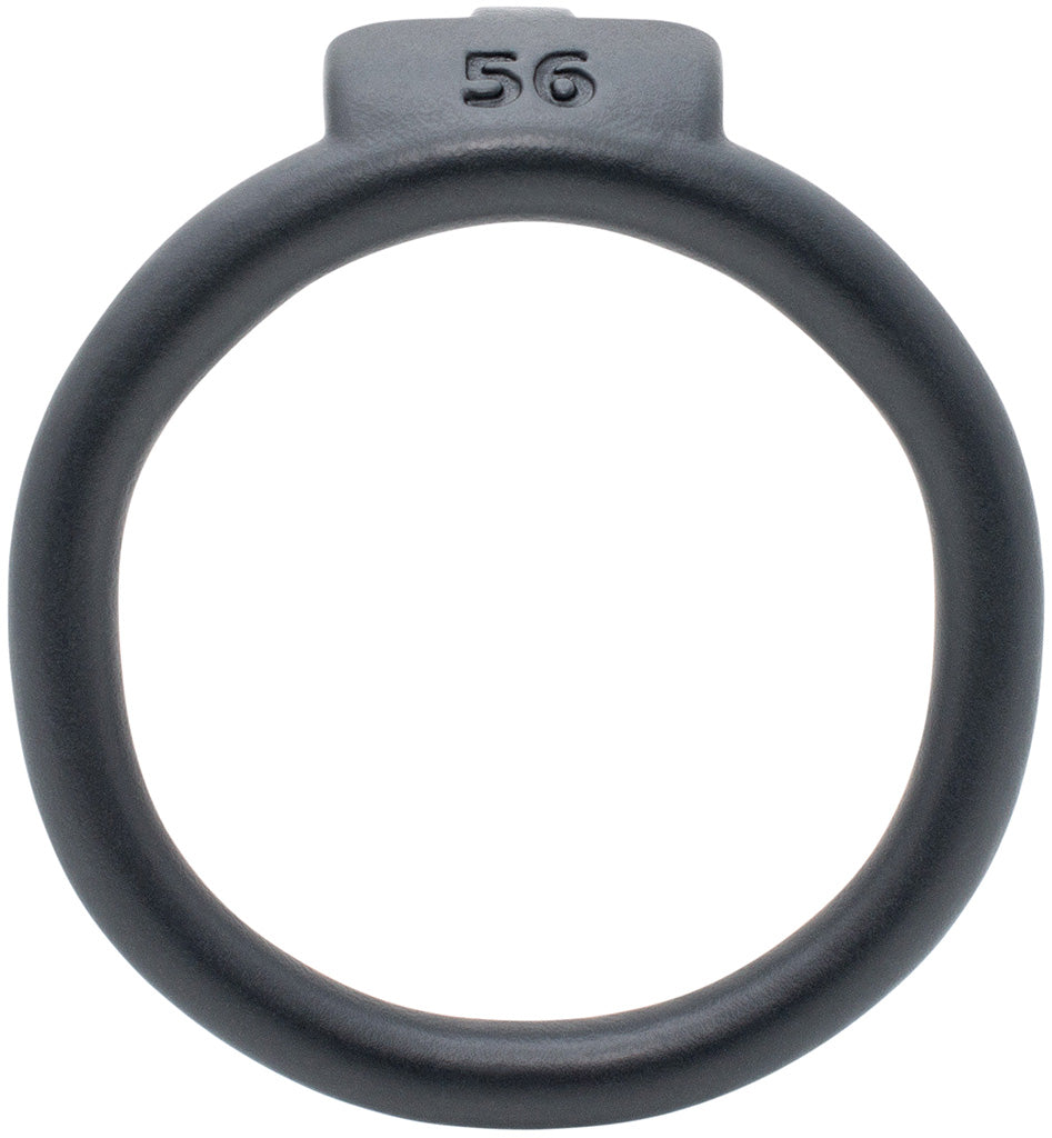 Black Olympus 3D printed 56mm chastity back ring with a barrel lock system.
