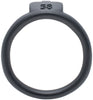 Black Olympus 3D printed 58mm chastity back ring with a barrel lock system.