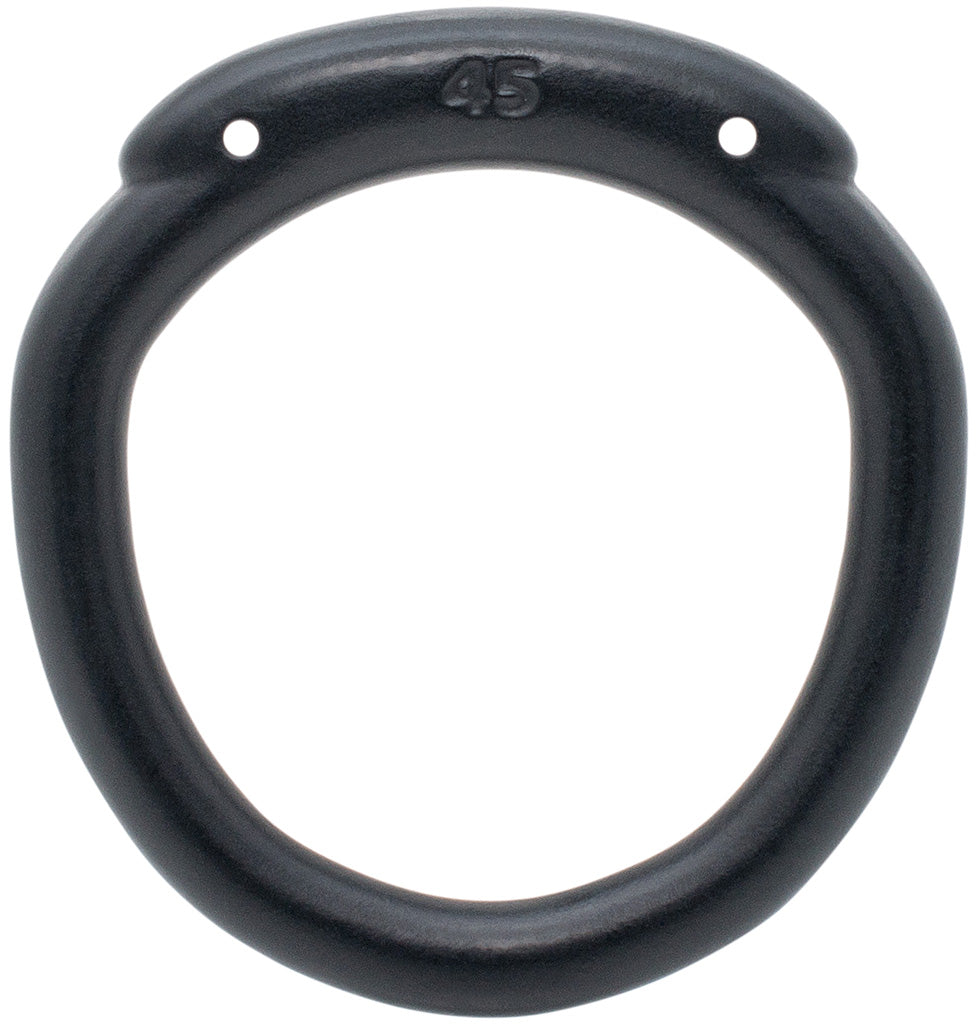 Black Olympus 3D printed 45mm chastity back ring with a hexlock system.