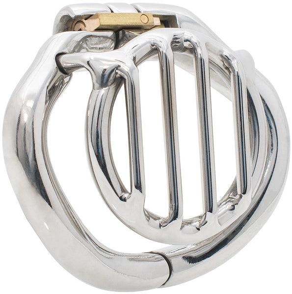 Side view of the S155 chastity device.