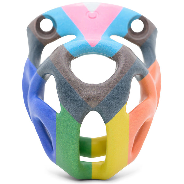 The front of a pride Hera hexlock cage in XS size.