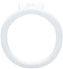White Olympus 3D printed 54mm chastity back ring with a barrel lock system.