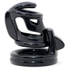 Side view of the black HoD227 cage showing the shaped air vents.