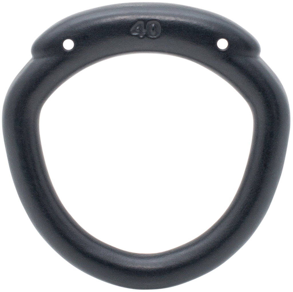 Black Olympus 3D printed 40mm chastity back ring with a hexlock system.