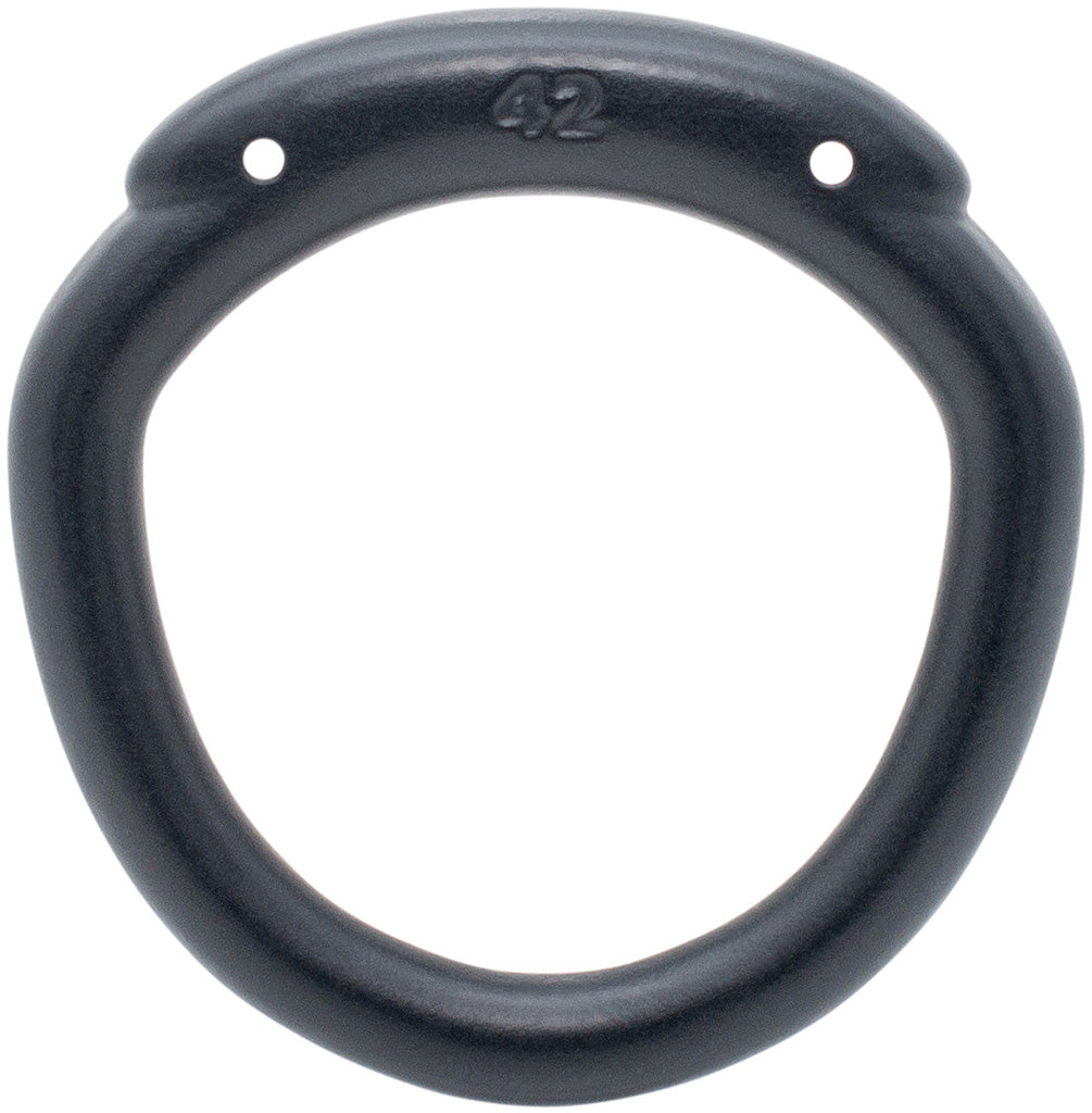 Black Olympus 3D printed 42mm chastity back ring with a hexlock system.