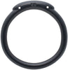 Black Olympus 3D printed 58mm chastity back ring with a hexlock system.
