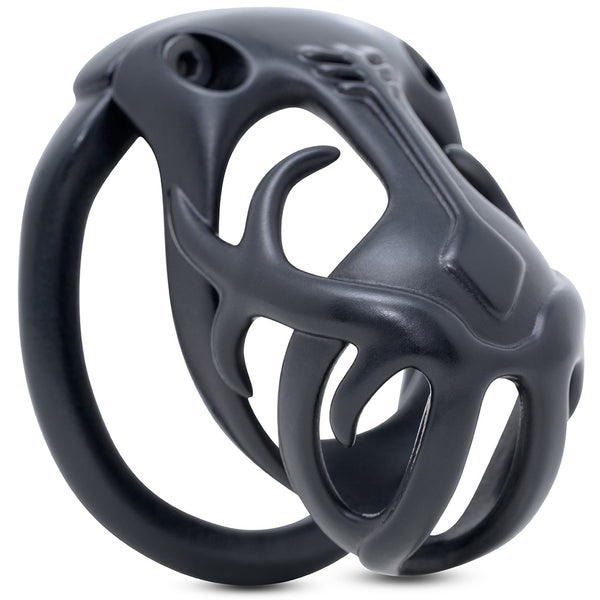 Black nylon printed Orion cage kit with antlers down the side of the tube and hexlock screws.