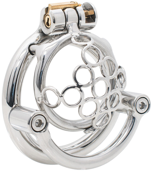 Stainless steel S152 chastity device.