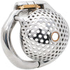 The S158 small chastity device with a central hole opening.