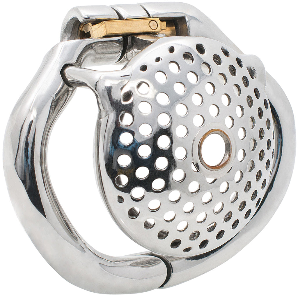 The S158 XS chastity device with a central hole opening.