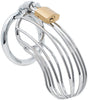 Steel bird cage chastity device with a 50mm back ring.
