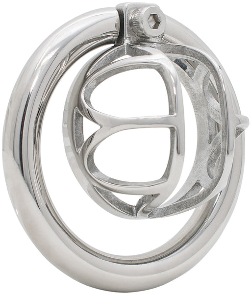 JTS S236 metal chastity device with a circular ring.