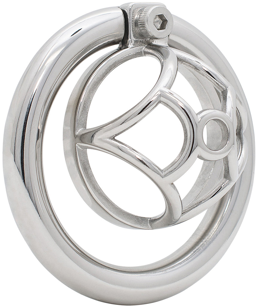 JTS S237 metal chastity device with a circular ring.