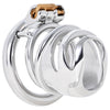 Stainless steel cage kit attached to a circular back ring against a plain white background.