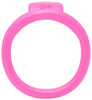 Pink Olympus 3D printed 54mm chastity back ring with a barrel lock system.