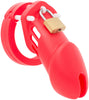 Red HoD600 silicone cock cage.