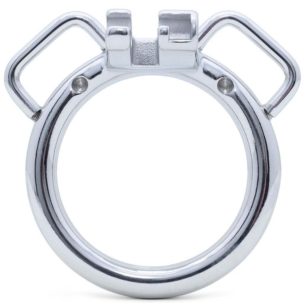 Stainless steel circular ring with strap handles and a 45mm internal diameter on a white background.