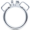 Stainless steel circular ring with strap handles and a 50mm internal diameter on a white background.