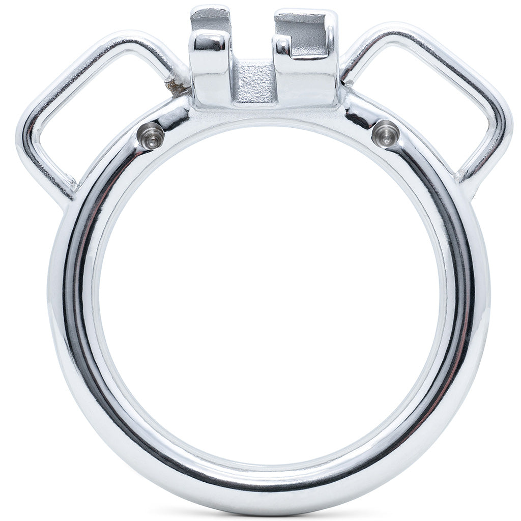 Stainless steel circular ring with strap handles and a 50mm internal diameter on a white background.
