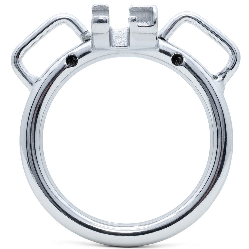 Stainless steel circular ring with strap handles and a 55mm internal diameter on a white background.