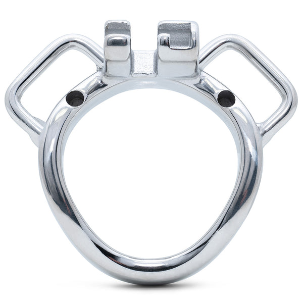 Stainless steel curved ring with strap handles and a 40mm internal diameter on a white background.