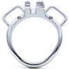 Stainless steel curved ring with strap handles and a 50mm internal diameter on a white background.