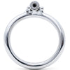 A polished silver steel 55mm O-shaped back ring with a threaded screw-on cap at the top, shown on a clean white background.