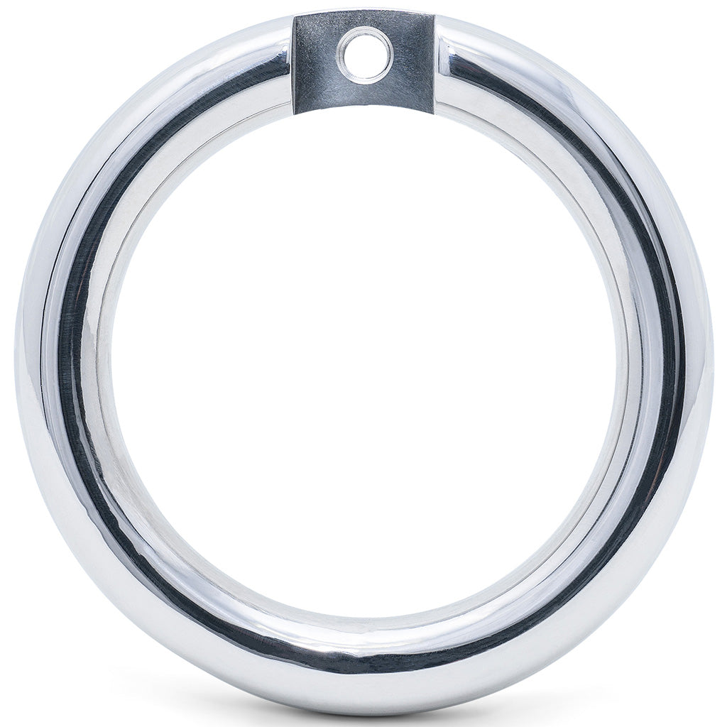 A polished 40mm internal diameter circular back ring with a mounting tab and a pre-drilled hole, shown on a clean white background.