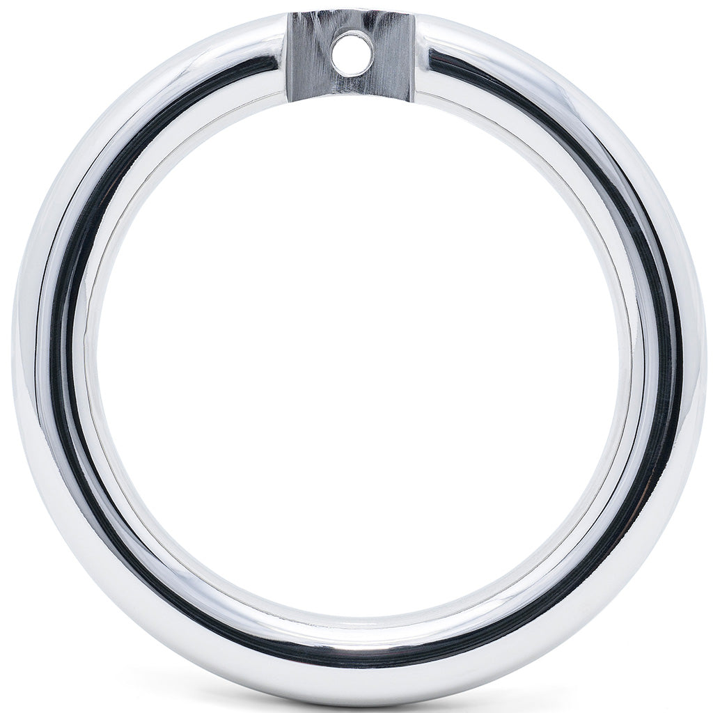 A polished 45mm internal diameter circular back ring with a mounting tab and a pre-drilled hole, shown on a clean white background.