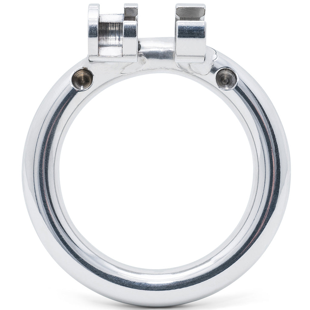 A polished stainless steel back ring with a 40mm internal diameter and a clasp closure at the top, shown against a plain white background.