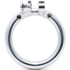 A polished stainless steel back ring with a 45mm internal diameter and a clasp closure at the top, shown against a plain white background.
