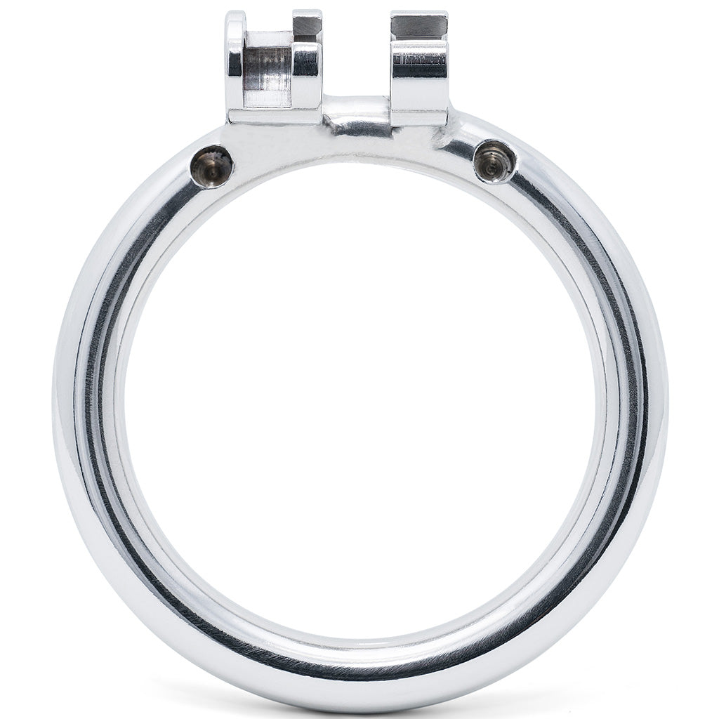 A polished stainless steel back ring with a 50mm internal diameter and a clasp closure at the top, shown against a plain white background.