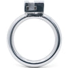 A polished metal circular back ring with a 45mm internal diameter and a t-shaped slot locking enclosure, shown against a plain white background.