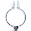 A polished metal circular ring in 40mm size with a hinged at the base, shown on a clean white background.