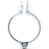 A polished metal circular ring in 45mm size with a hinged at the base, shown on a clean white background.