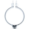 A polished metal circular ring in 50mm size with a hinged at the base, shown on a clean white background.