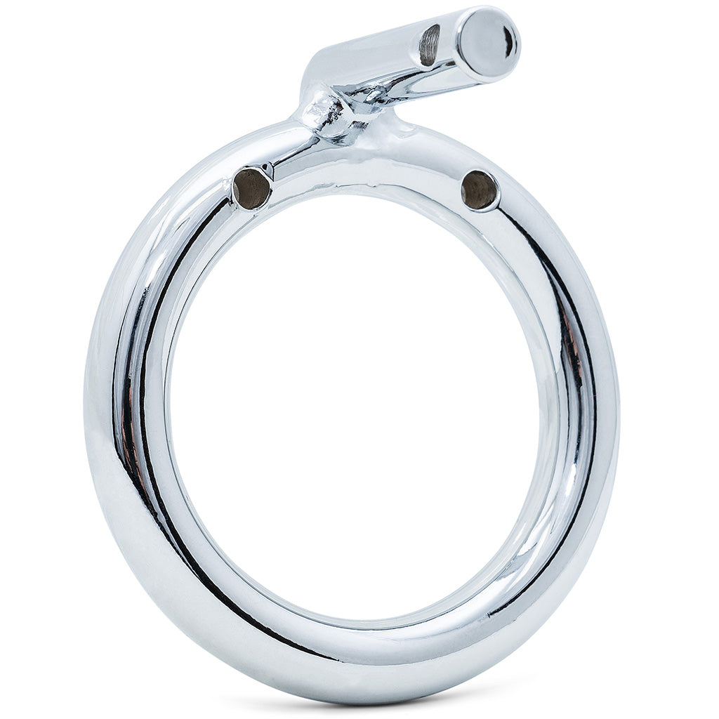 A polished metal circular ring in 40mm size with a small attached bracket and two visible screw holes, shown on a clean white background.