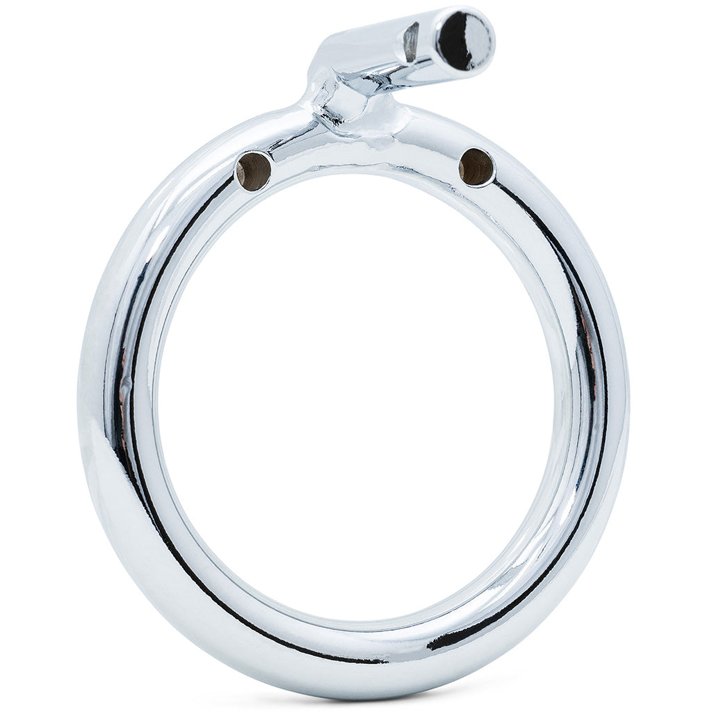 A polished metal circular ring in 45mm size with a small attached bracket and two visible screw holes, shown on a clean white background.