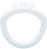 White Olympus 3D printed 38mm chastity back ring with a barrel lock system.