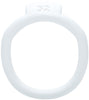 White Olympus 3D printed 52mm chastity back ring with a barrel lock system.