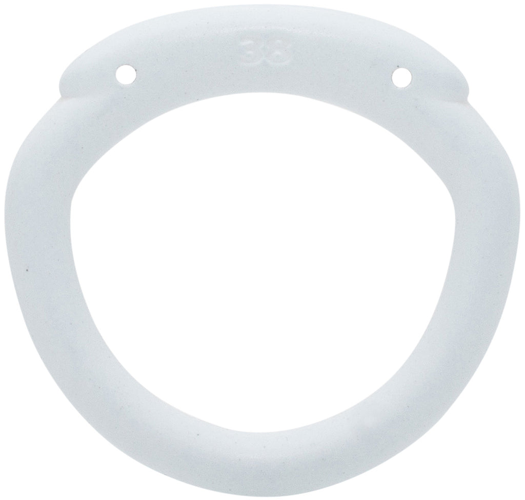 White Olympus 3D printed 38mm chastity back ring with a hexlock system.