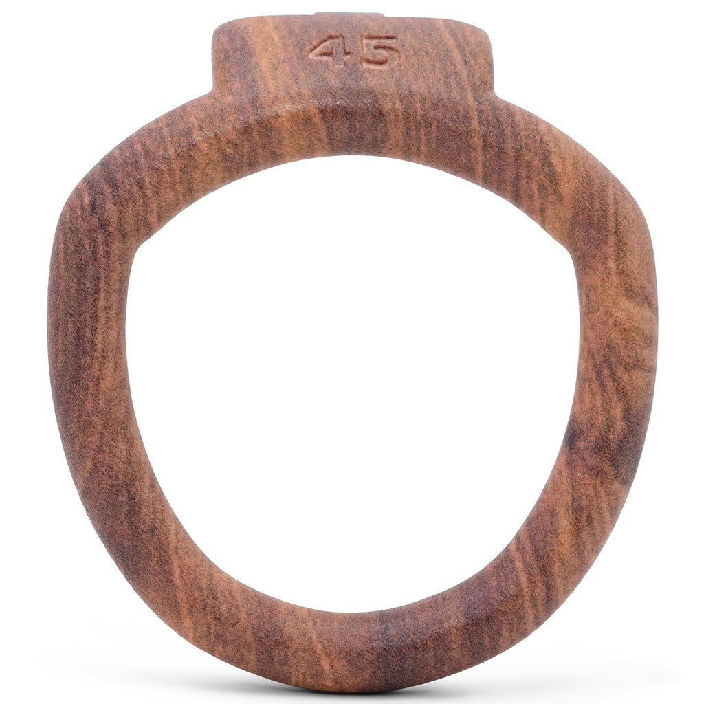 Wood effect Olympus 3D printed 45mm back ring with a barrel lock system.