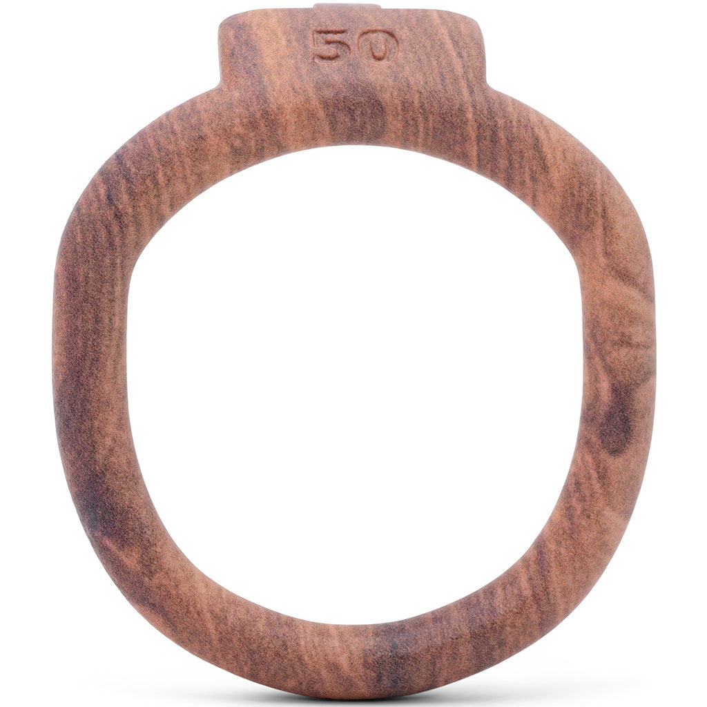 Wood effect Olympus 3D printed 50mm back ring with a barrel lock system.