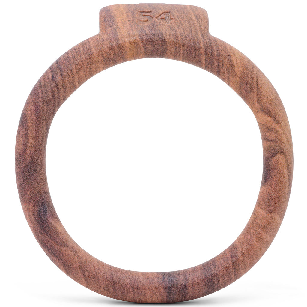 Wood effect Olympus 3D printed 54mm back ring with a barrel lock system.