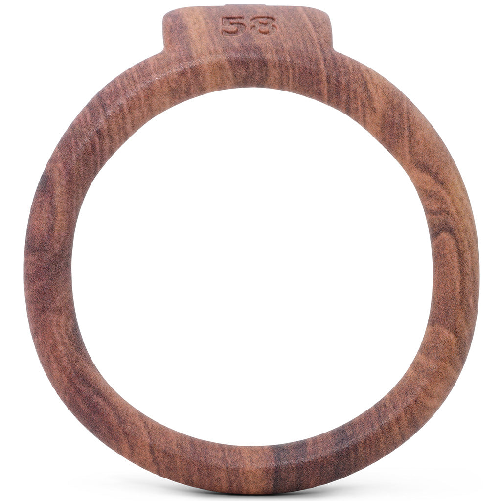 Wood effect Olympus 3D printed 58mm back ring with a barrel lock system.