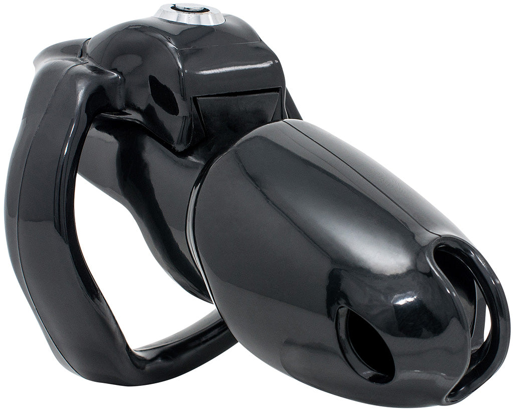 Maxi size black House Trainer V5 chastity device.
