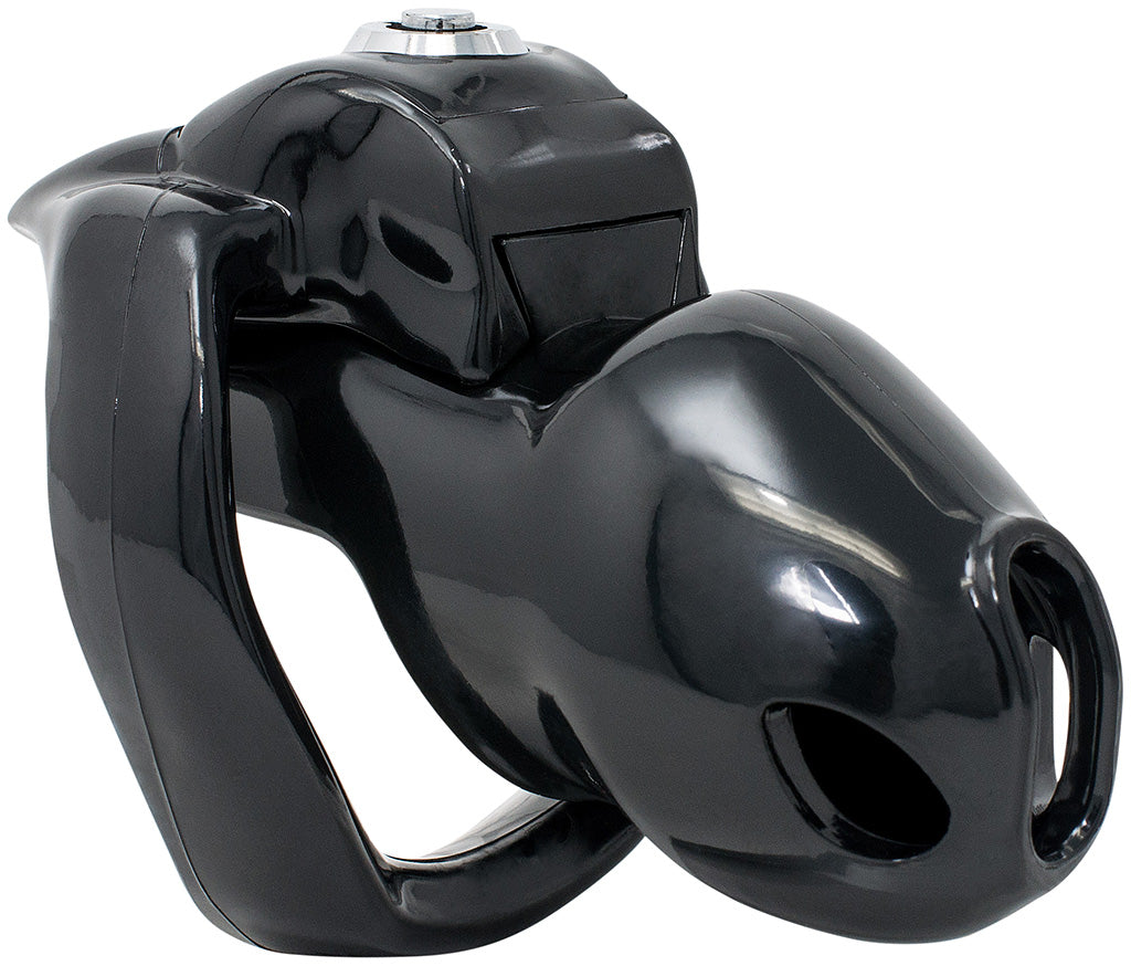 Small size black House Trainer V5 chastity device.