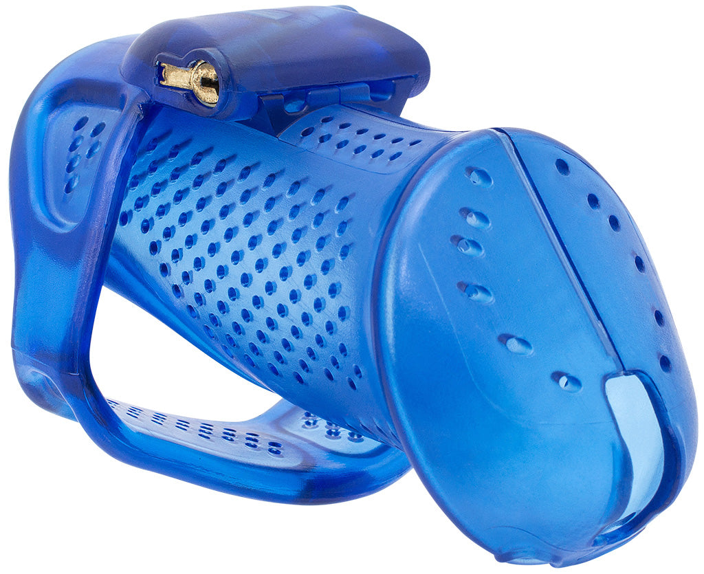 Standard size blue HoD373 male chastity device