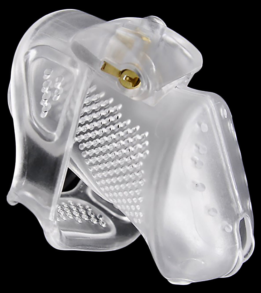 Small size clear HoD373 male chastity device